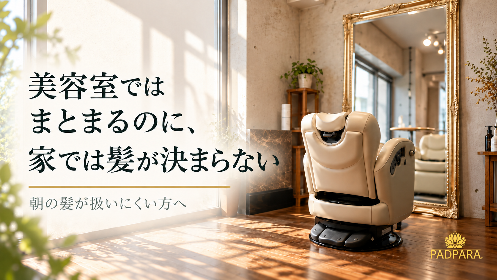 美容室での仕上がりと自宅ケアの違いを伝えるパドパラの記事画像